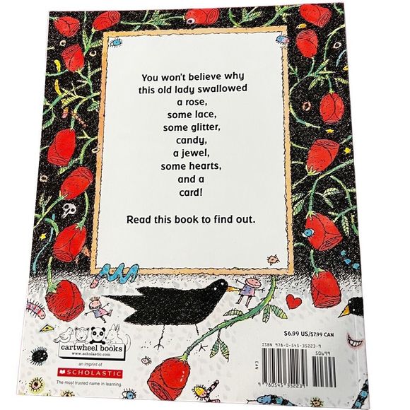There Was An Old Lady Who Swallowed A Rose Scholastic Paperback Kid’s Book - Picture 4 of 5